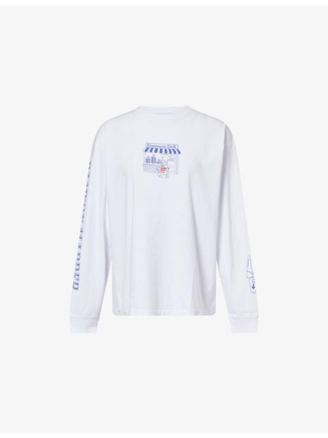 DAMSON MADDER. Deli Graphic Long-Sleeve Cotton-Jersey T-Shirt