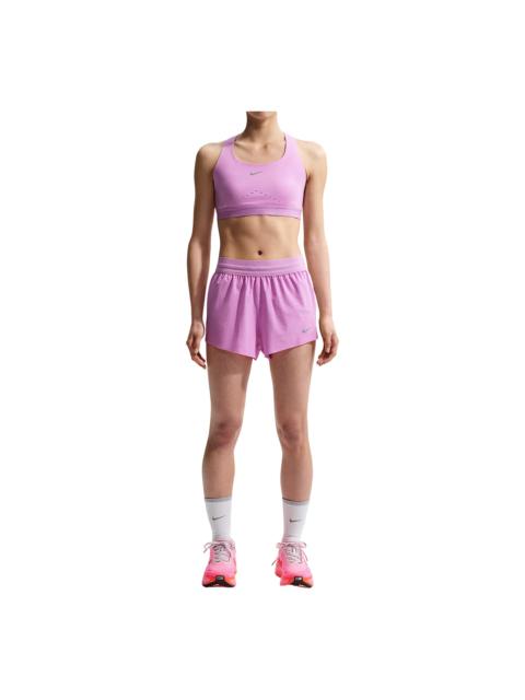 Nike (WMNS) Nike Swift Breathe Dri-Fit Mid-Rise 2.5" Hidden Lined Shorts 'Light Magenta Photon Dust' IF16