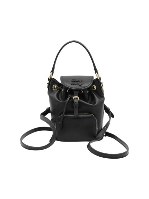 Black Leather Backpack