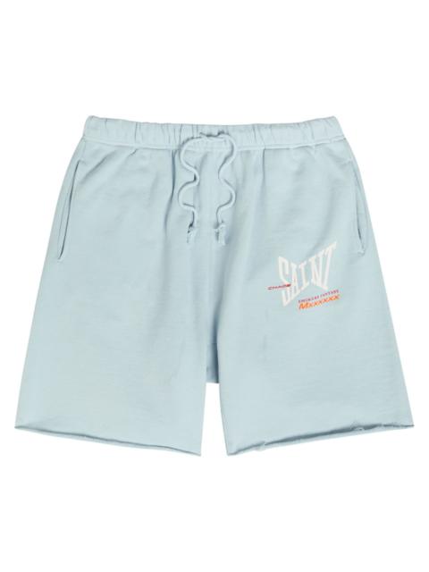 SAINT M×××××× Saint Mxxxxxx Logo-print Cotton Shorts
