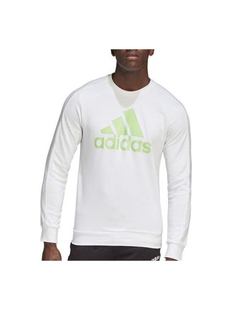 adidas adidas Casual Sports Round Neck Pullover White GJ6591
