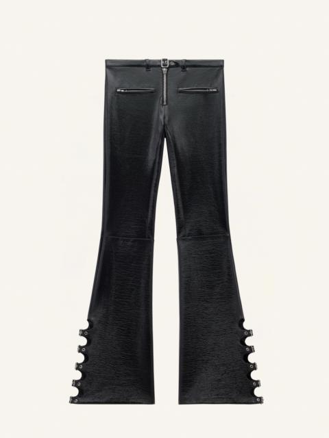 courrèges MULTI-BUCKLE VINYL BOOTCUT PANTS