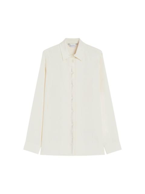 button-down silk shirt