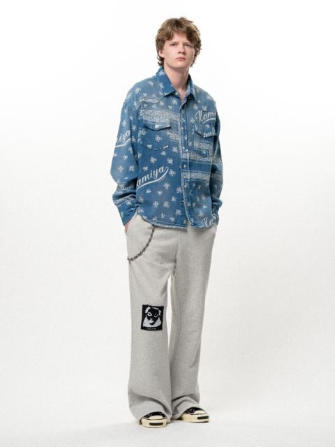 KAMIYA "Girl Patch" Bootcut Sweat Pants
