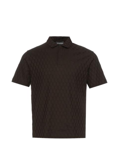 EMPORIO ARMANI textured polo shirt