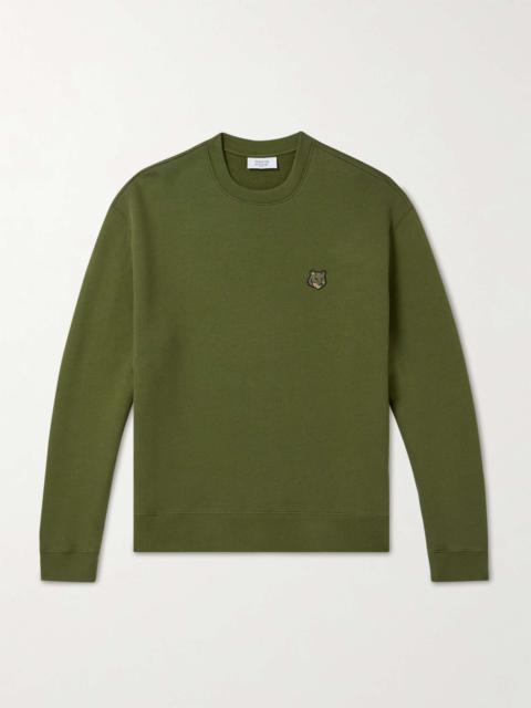 Maison Kitsuné Logo-Appliquéd Cotton-Jersey Sweatshirt