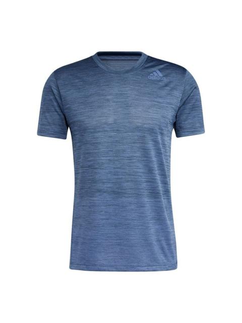 adidas MENS Gradient Tee Crew-neck Short Sleeve Blue GM0636