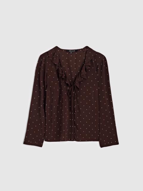 Madewell Ruffled V-Neck Long-Sleeve Top