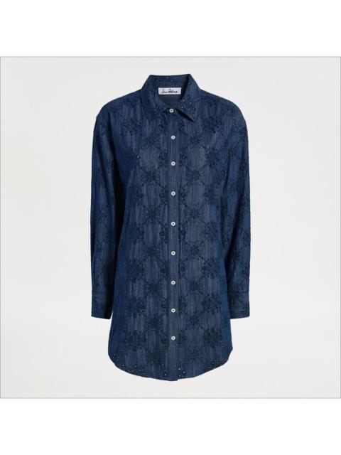 Sam Edelman Denim Eyelet Mini Dress
