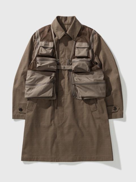 UNDERCOVER UTILITY POCKETS CHECK COAT