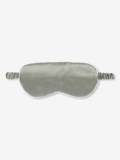 Derek Rose Eye Mask Bailey Silk Satin Green