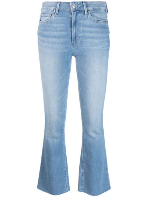 PAIGE logo-patch flared jeans