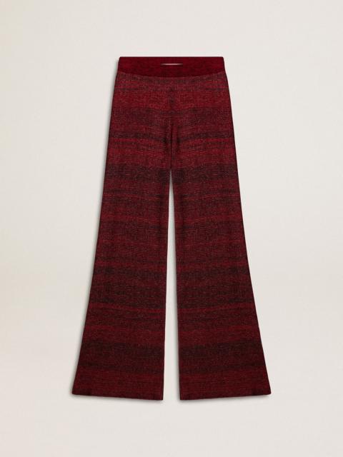 Irregular-striped cotton pants