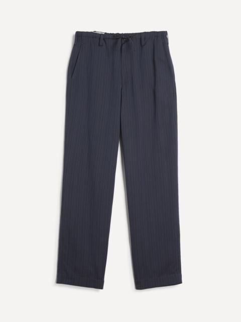Dries Van Noten Navy Drawstring Trousers