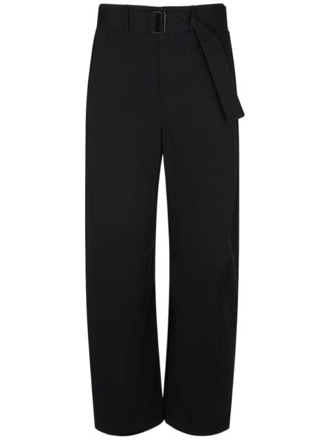 Lemaire Belted cotton tapered pants