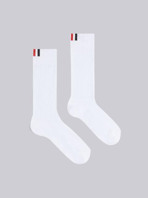Thom Browne Cotton Essential Rib Stitch Mid Calf Socks