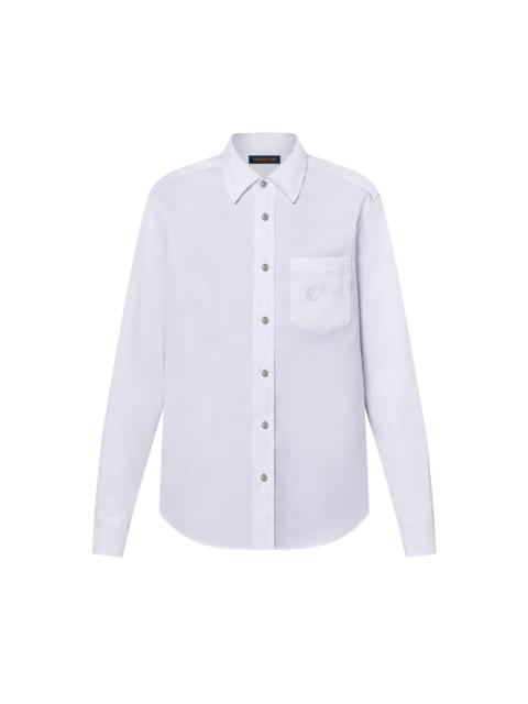 Louis Vuitton Embroidered Long-Sleeved Cotton Shirt