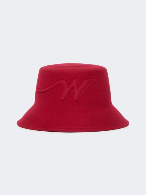 WEEKEND Max Mara Wool felt bucket hat - DARK RED