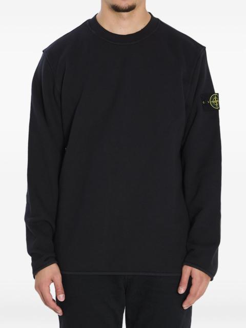 Stone Island logo-badge crew-neck sweatshirt