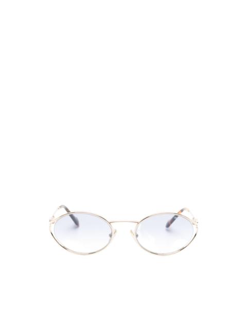 Miu Miu logo-plaque oval-frame sunglasses
