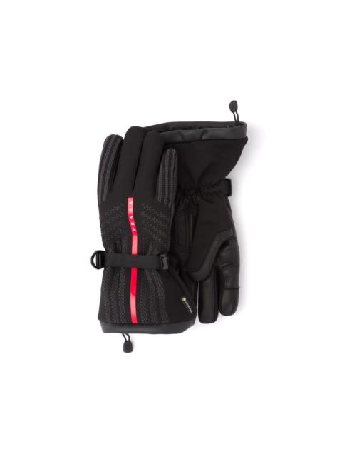 Prada GORE-TEX, leather and knit ski gloves