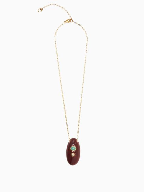 LIZZIE FORTUNATO La Paz Pendant Necklace in Umber/Brown