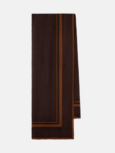 SAINT LAURENT Cassandre printed wool twill scarf