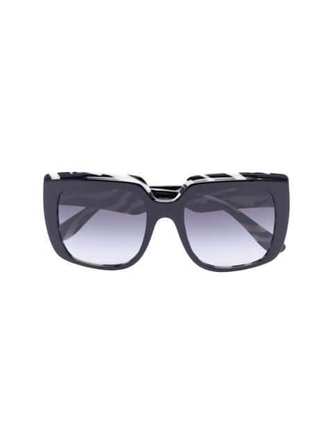 Dolce & Gabbana Zebra oversized square-frame sunglasses