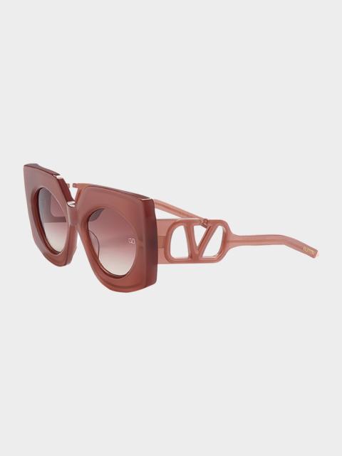 Valentino V-Soul Acetate Butterfly Sunglasses