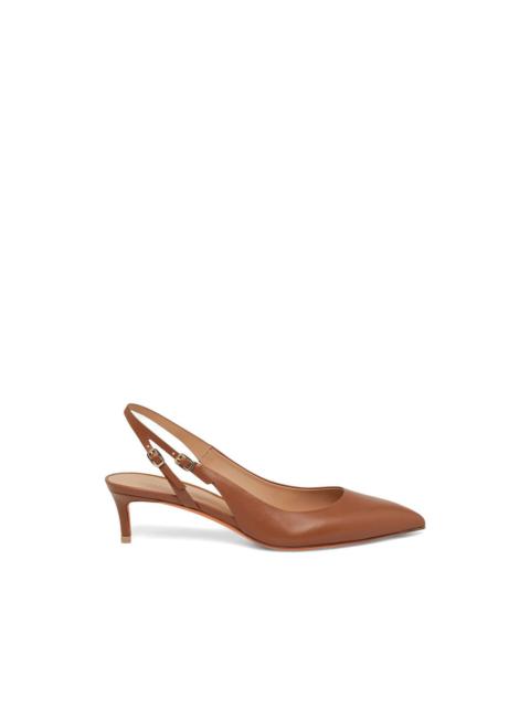 Santoni Audrey pointed-toe slingback pumps