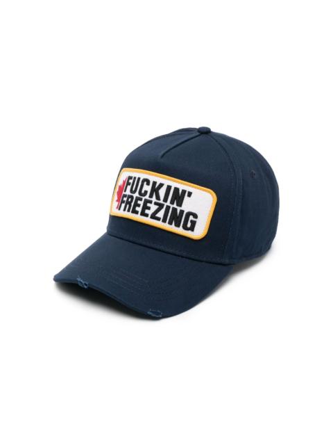 DSQUARED2 logo-patch cotton baseball cap