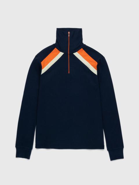 WALES BONNER Wales Bonner – Jazz Quarter-Zip Top Navy