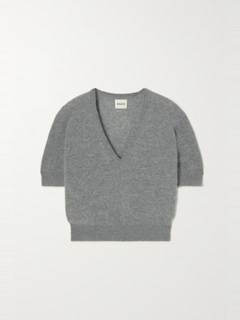 KHAITE Sierra cropped stretch-cashmere sweater