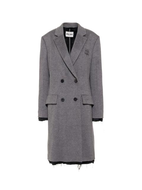 Miu Miu Double-breasted velour coat