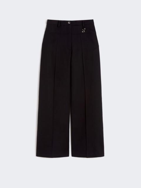 Sportmax Oversized gabardine trousers - black