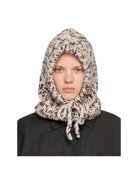 CASEY/CASEY Brown Hand-Knit Hood