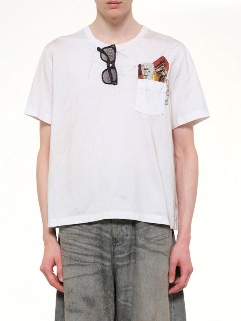 doublet Trompe L’Oeil Embroidery T-Shirt in White
