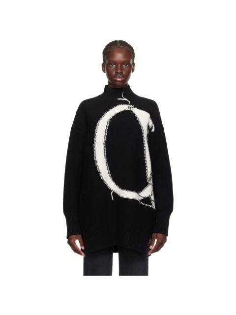 Off-White Black Loose Thread Sweater