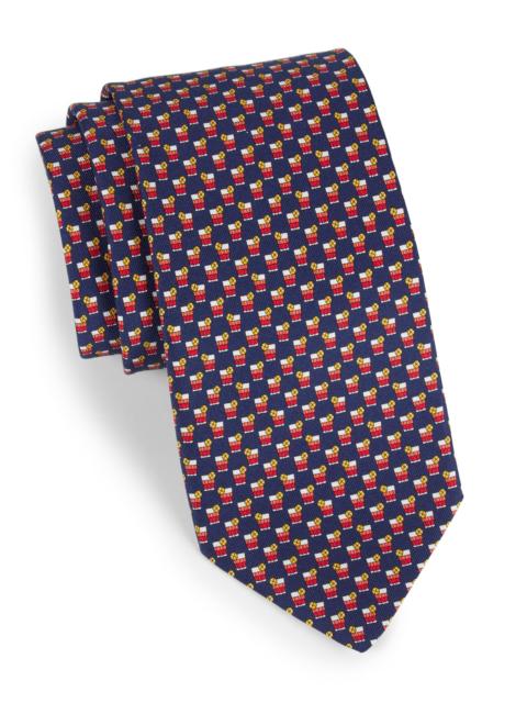 FERRAGAMO Men's Zenzero Cocktail Tie - Navy