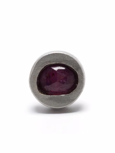 Parts of Four ruby stud earring