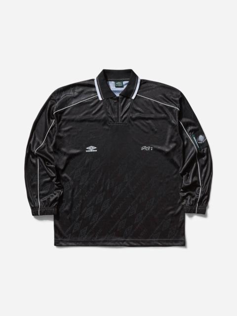 umbro Men's Graphic Longsleeve Polo Black