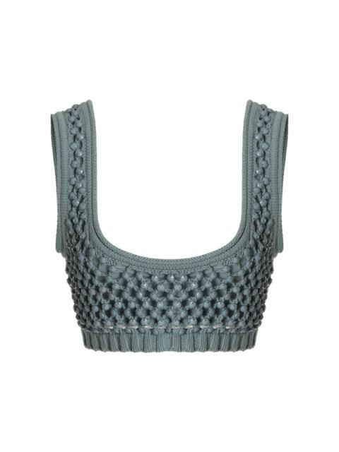 diotima Lady Cotton-Blend Bralette blue