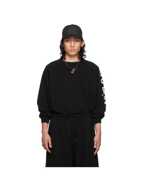 LU'U DAN Black Oversized Serpent Sweatshirt