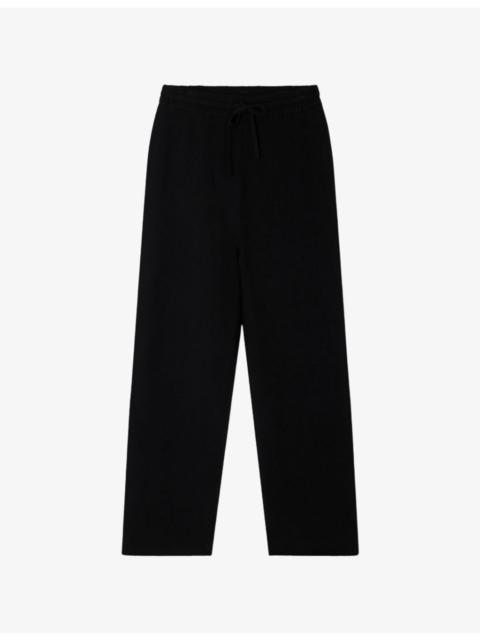 Sandro Straight-Leg Elasticated-Waist Knitted Jogging Bottoms