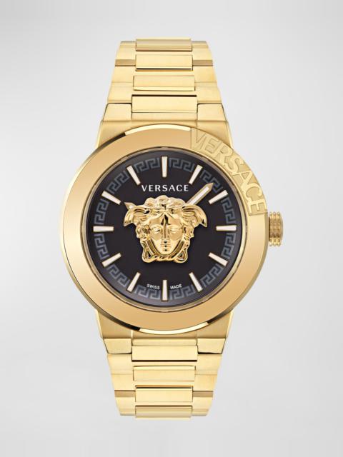 VERSACE Men's Medusa Infinite IP Yellow Gold Bracelet Watch, 47mm