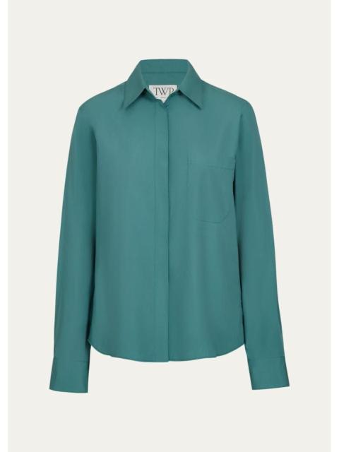 TWP Cowboy Shirt in Super Compact Poplin
