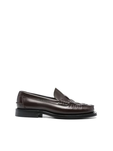 HEREU Nombela woven leather loafers