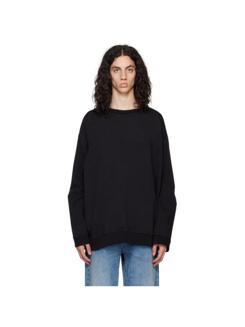 MARINA YEE Black Turned Sleeve Sweatshirt