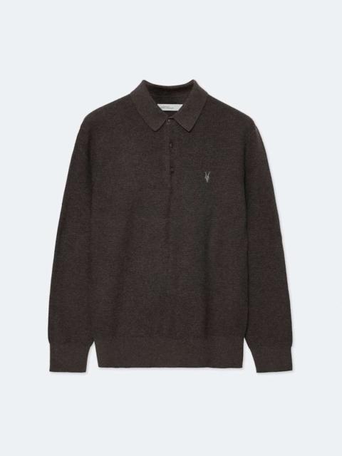 ALLSAINTS ASPEN LONG-SLEEVE POLO SHIRT
