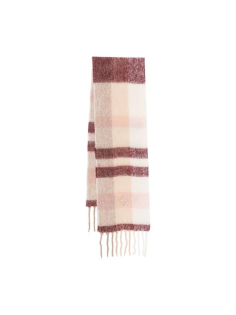 PESERICO checked fringed scarf